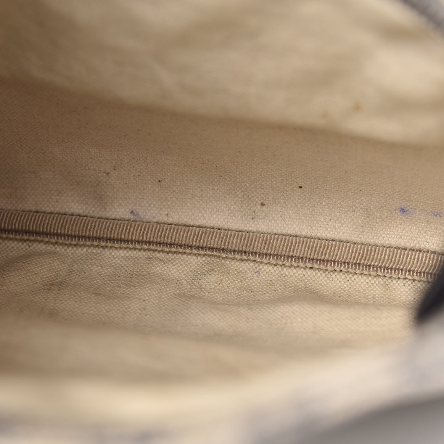 Gucci GG Supreme Monogram Small Flat Side Zip Messenger Bag Beige Blue 7 of 11
