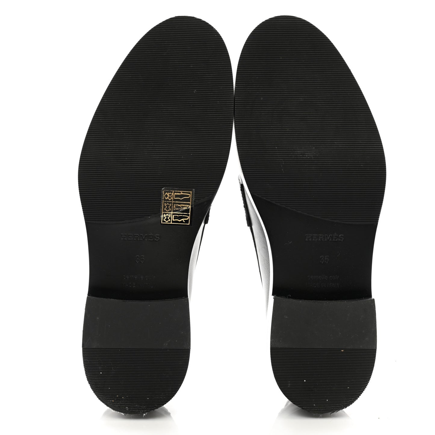 Calfskin Womens Hot Loafer 35 Black