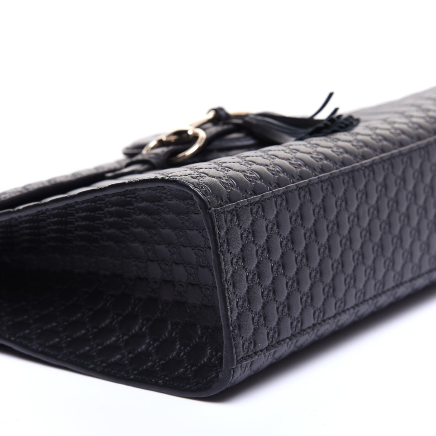 Microguccissima Medium Emily Chain Shoulder Bag Black