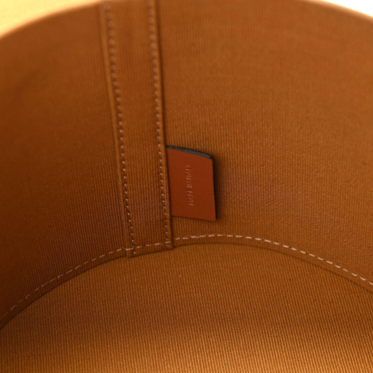 Calfskin Triomphe Canvas Medium Tambour Bag Tan