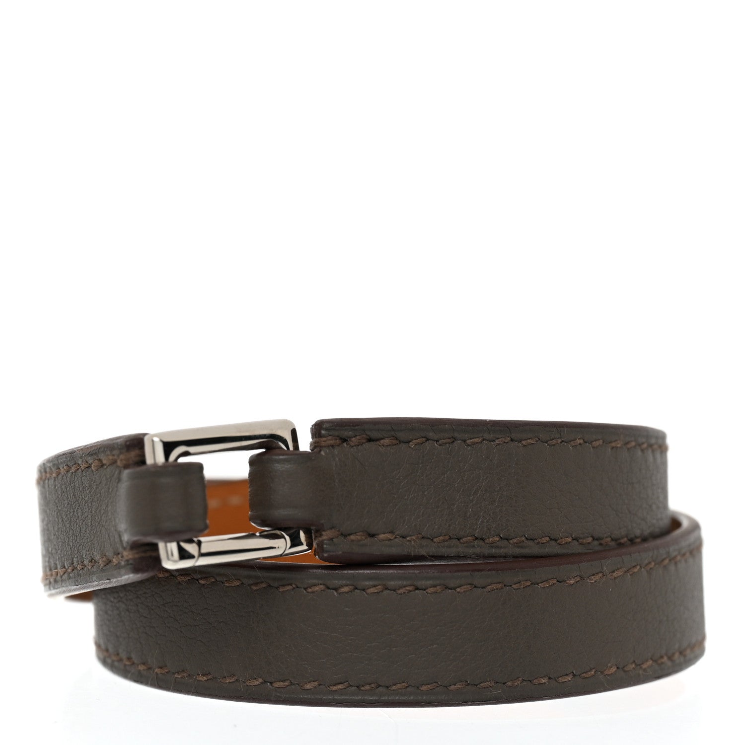 Hermes Swift Rivale Double Tour Bracelet M Etain 3 of 6