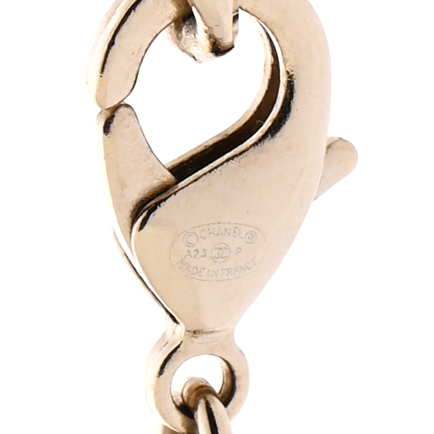 Crystal CC Pendant Necklace Gold