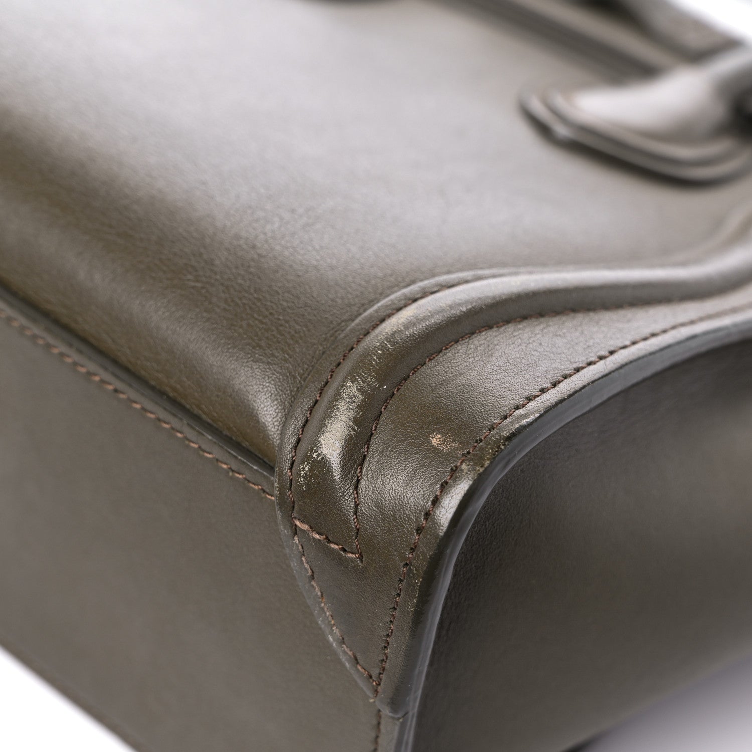 Celine Smooth Calfskin Nano Luggage Khaki 11 of 22