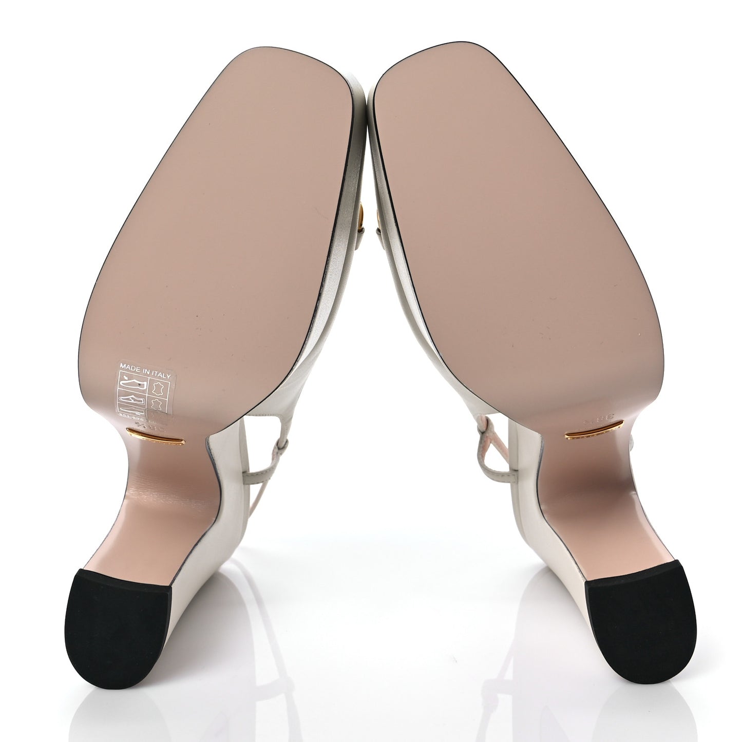 Nappa Horsebit Platform 35/120mm Slingback Pumps 38.5 New Mystic White