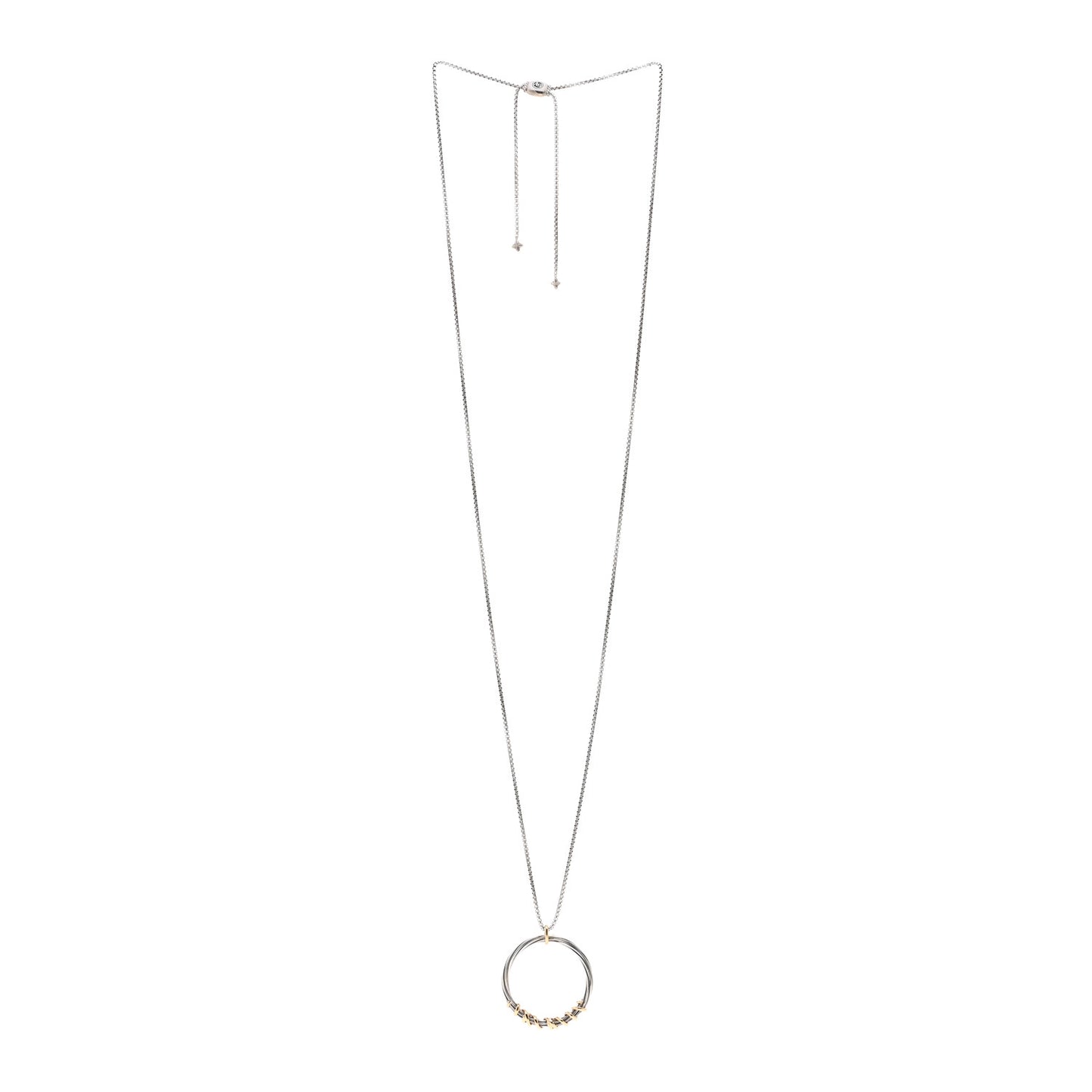 Sterling Silver 18K Yellow Gold Diamond Helena Necklace
