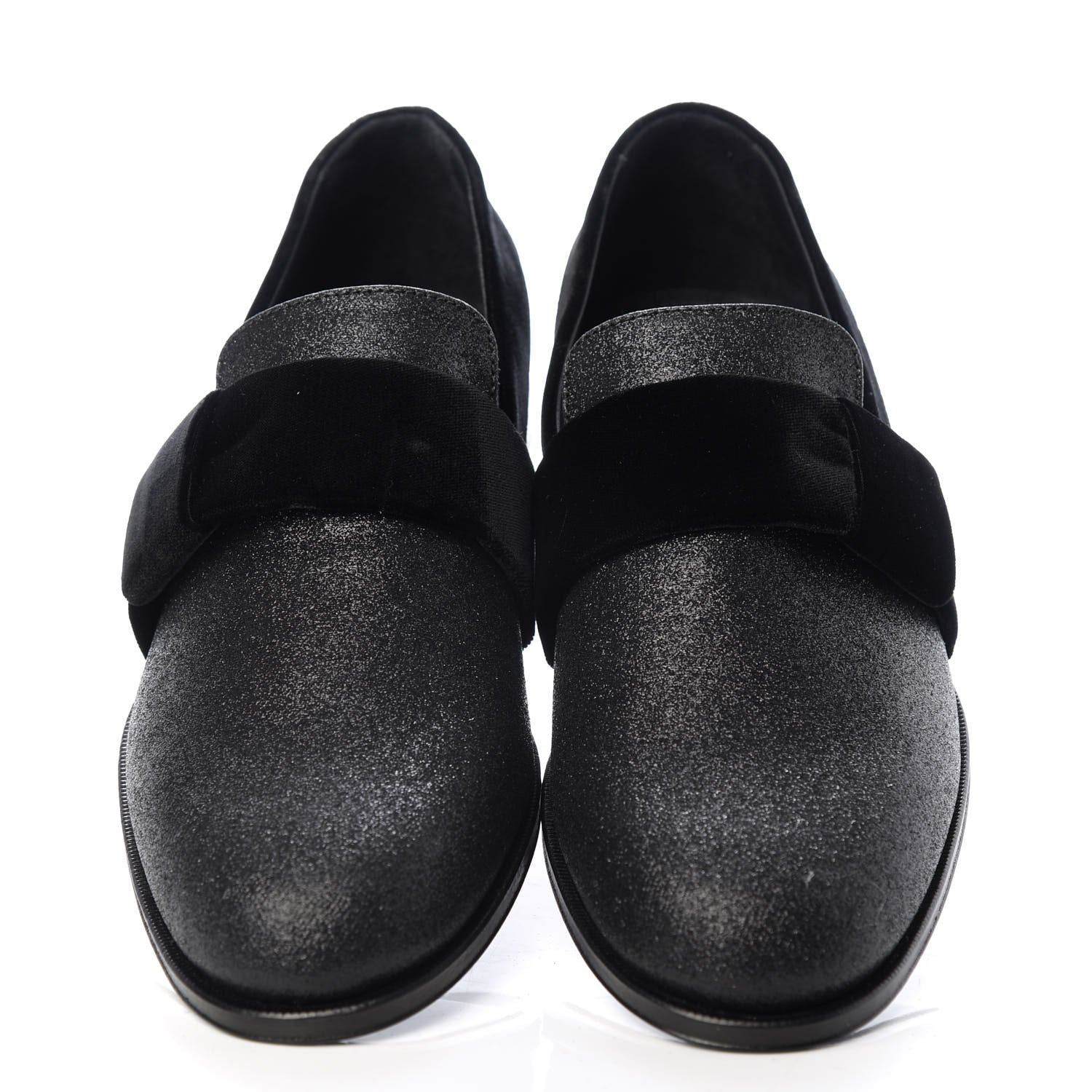 Jimmy Choo Glitter Velvet Mens John Slip On Loafers 40.5 Black 5 of 10