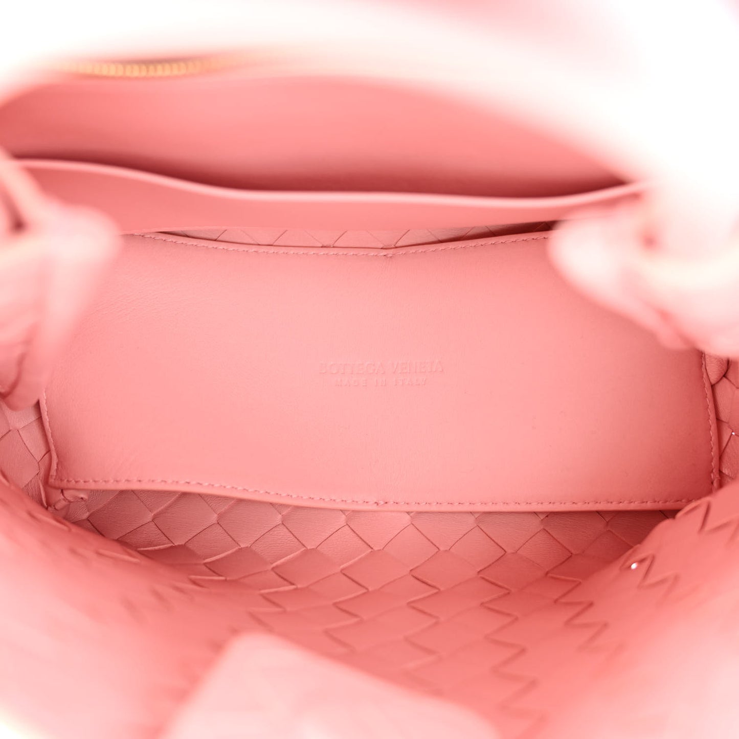 Nappa Intrecciato Small Andiamo Shoulder Bag Lotus