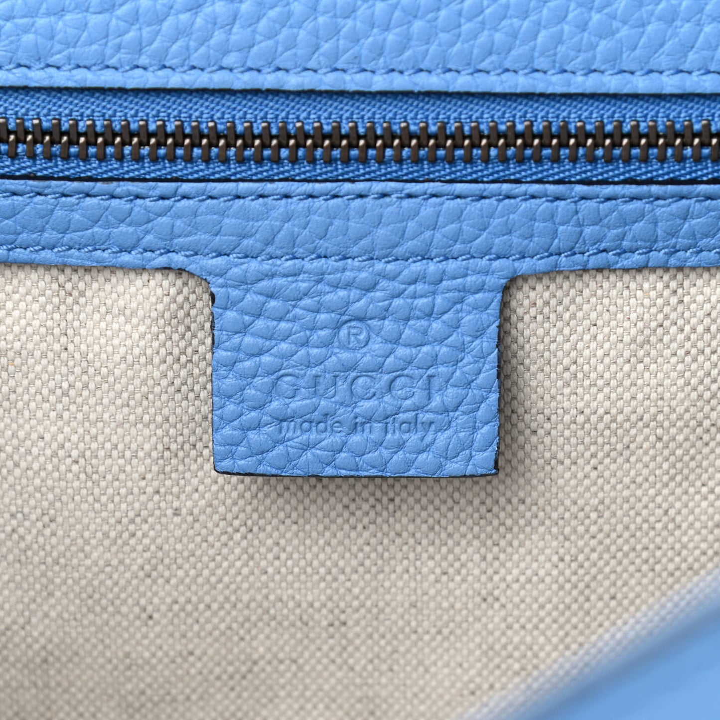 Calfskin Small GG Marmont Top Handle Bag Clear Sky Blue