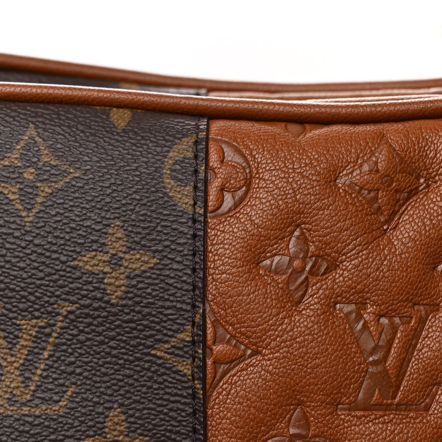 Monogram Stripes Medium Bag Bordeaux