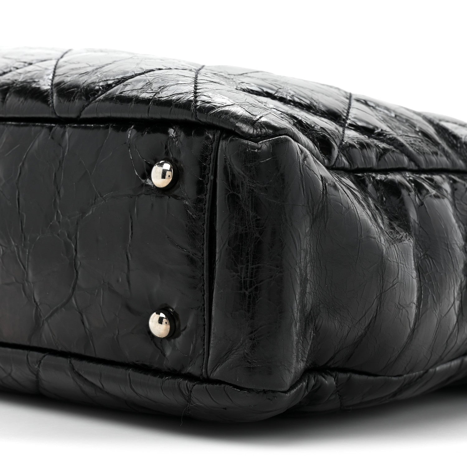 Chanel Glazed Calfskin Quilted Tweed Portobello Tote Black Red 9 of 16