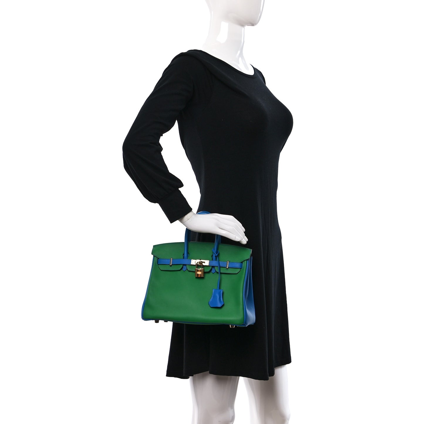 Swift Horseshoe Birkin 25 Vert Vertigo Bleu Hydra