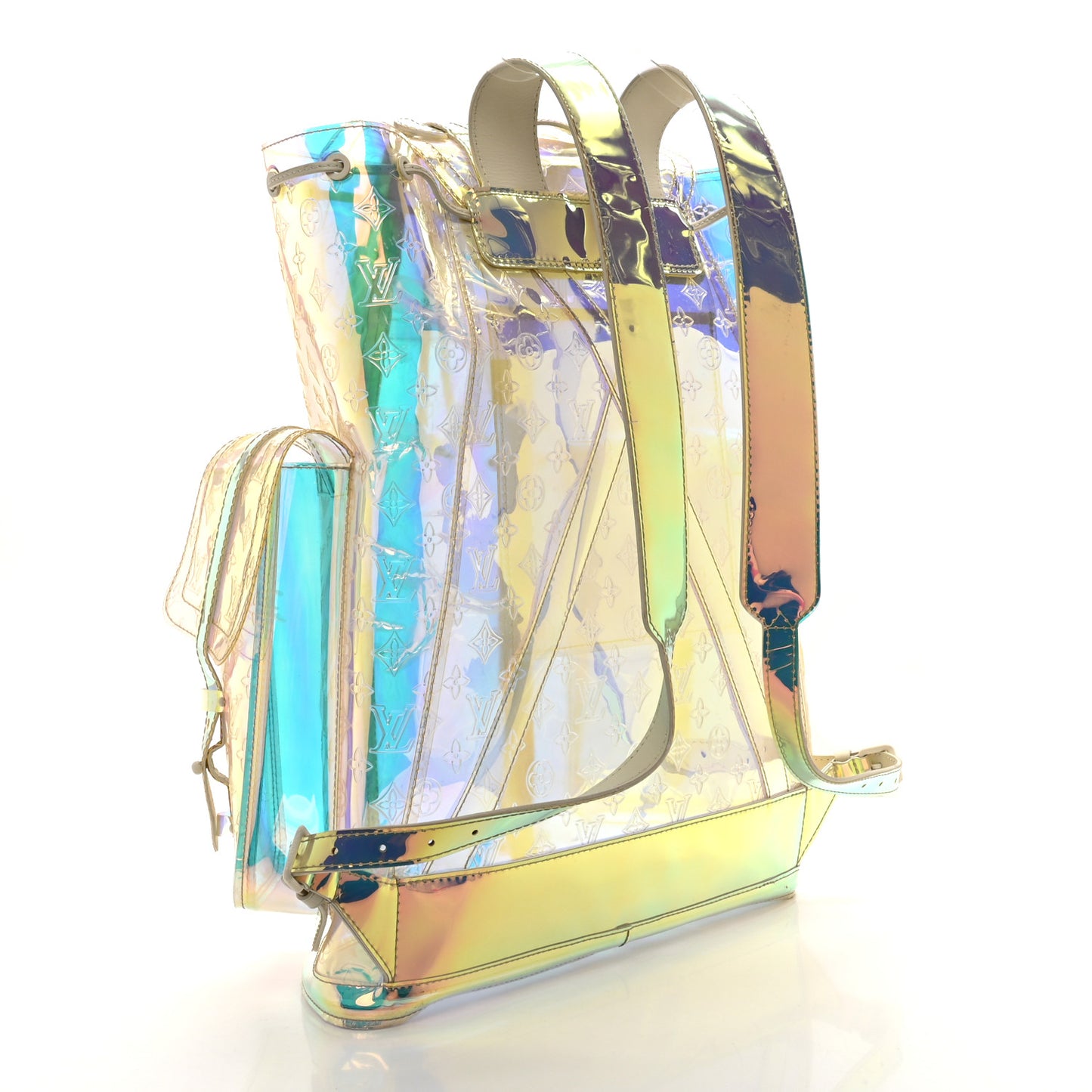 PVC Monogram Christopher Backpack GM Iridescent Prism