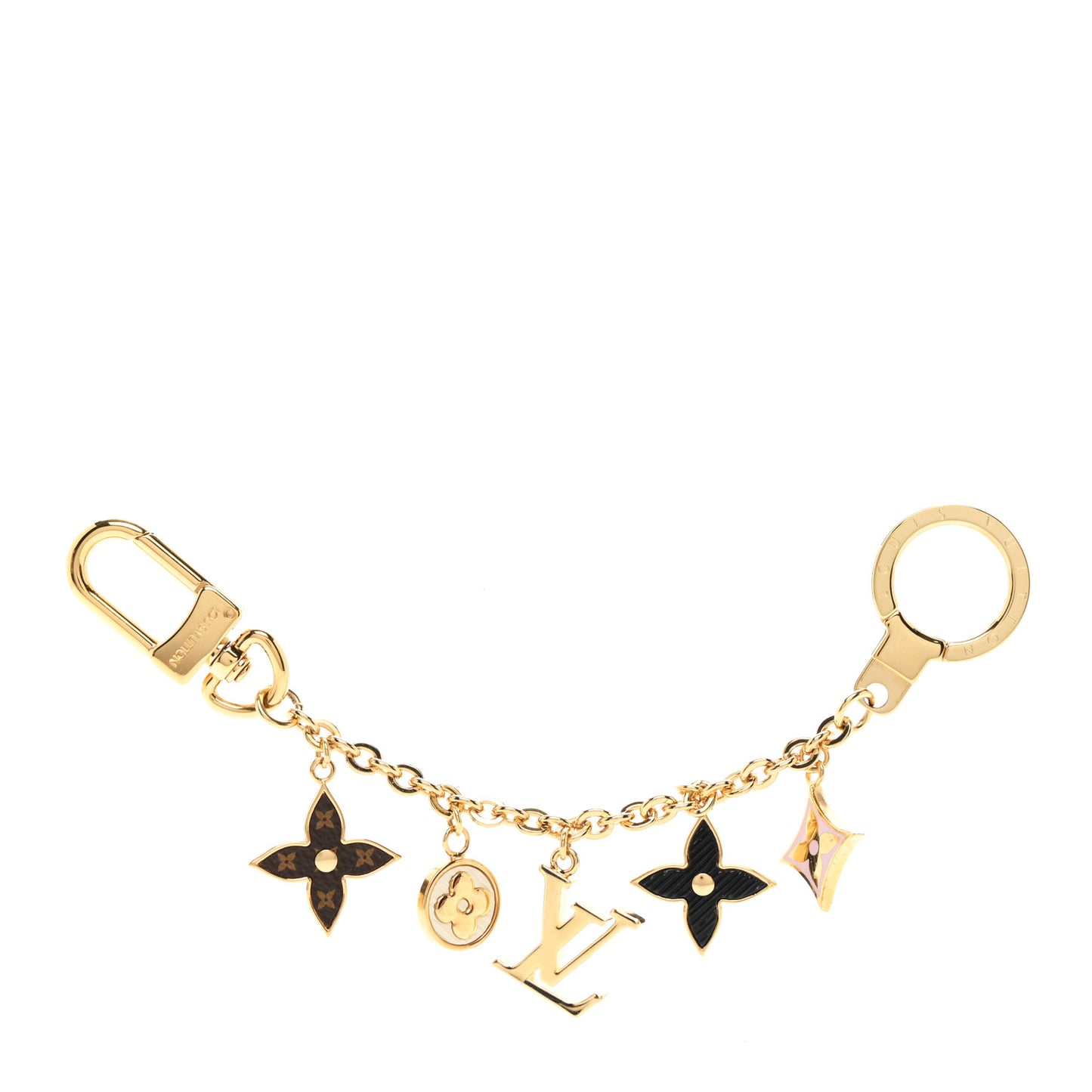 Monogram Spring Street Bag Charm Key Holder Gold