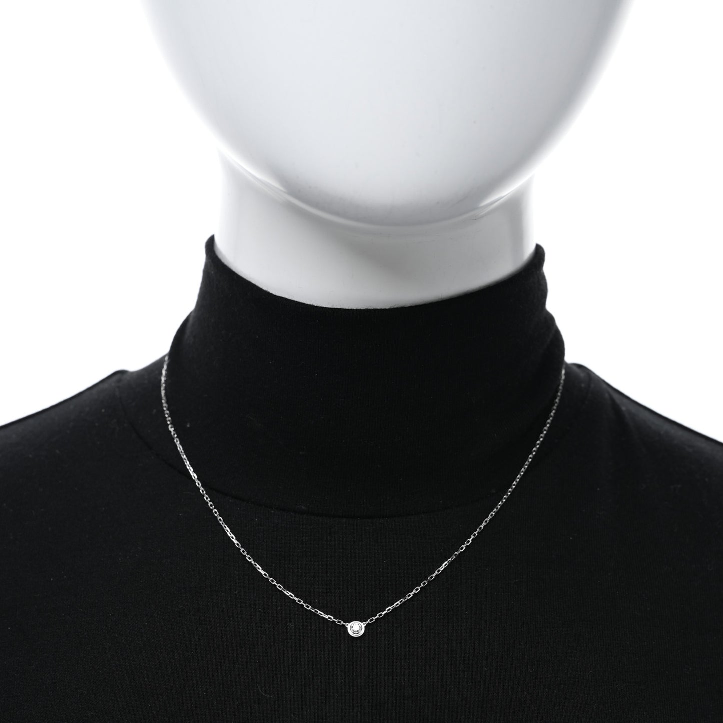 18K White Gold Diamond SM D'Amour Pendant Necklace