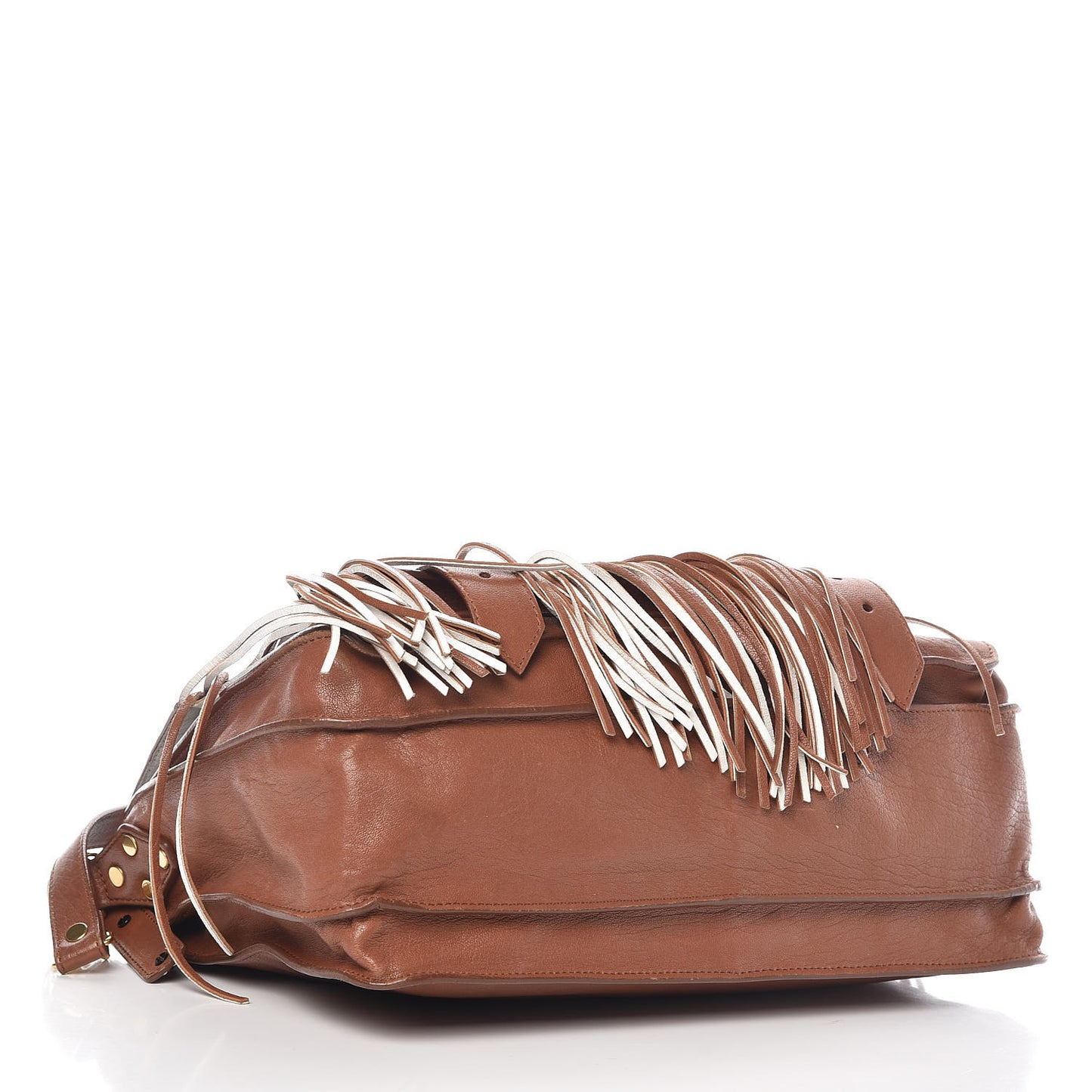 Lambskin Fringe Medium PS1 Satchel Saddle