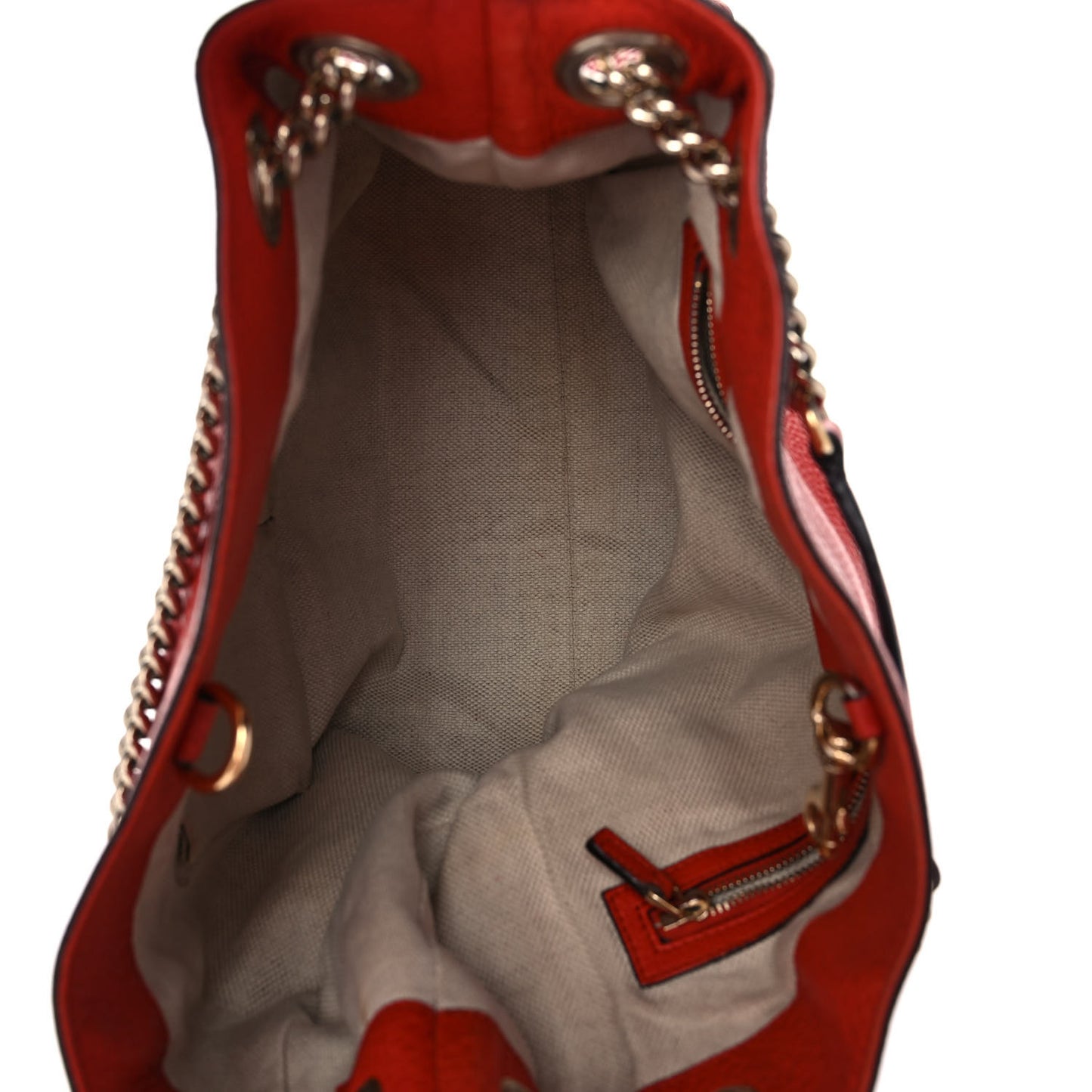 Pebbled Calfskin Medium Soho Chain Shoulder Bag Tabasco Red