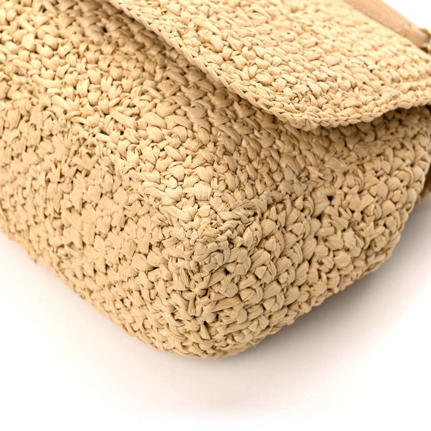 Raffia Monogram Medium Jamie Natural Avorio