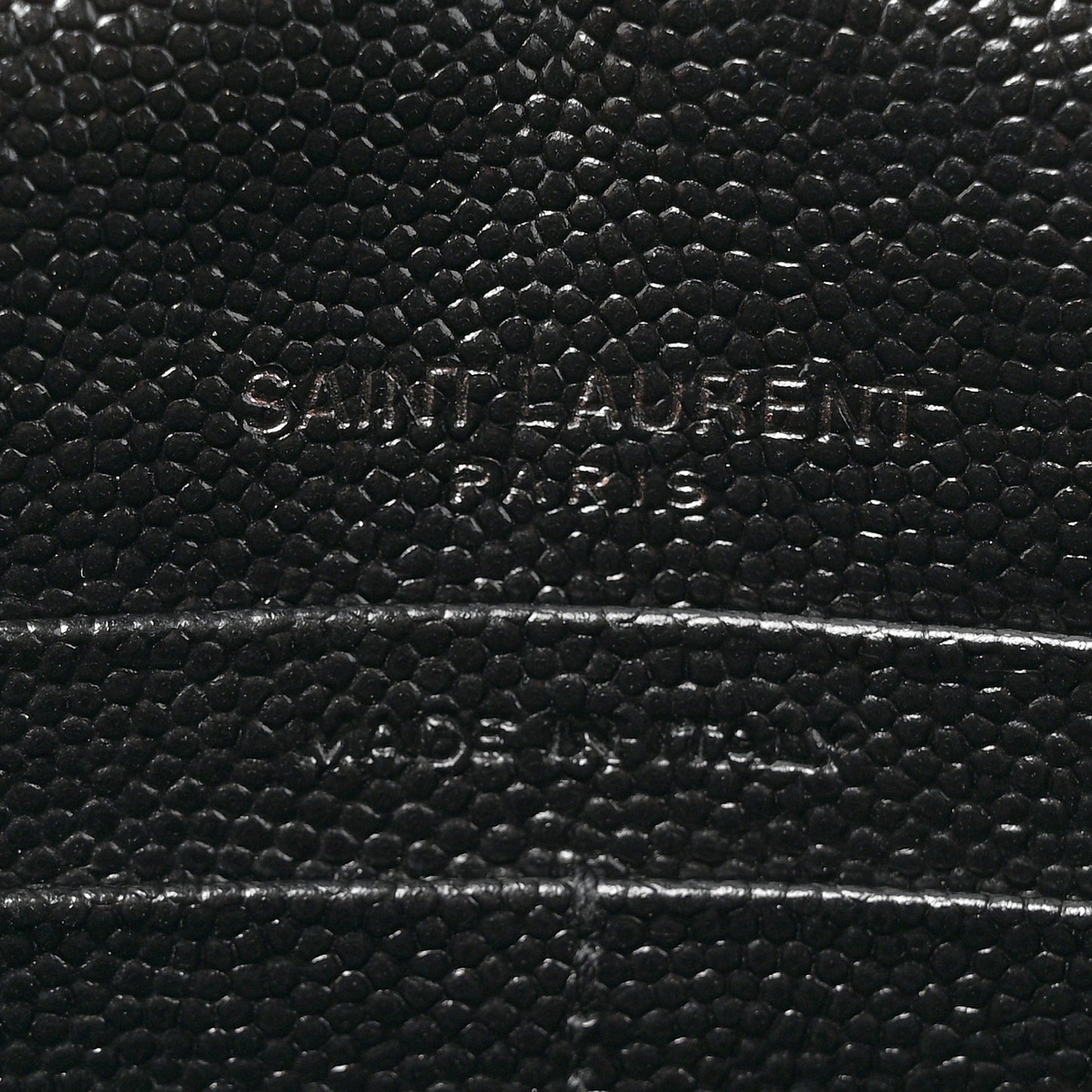 Grain De Poudre Matelasse Chevron Monogram Monochrome Envelope Chain Wallet Black