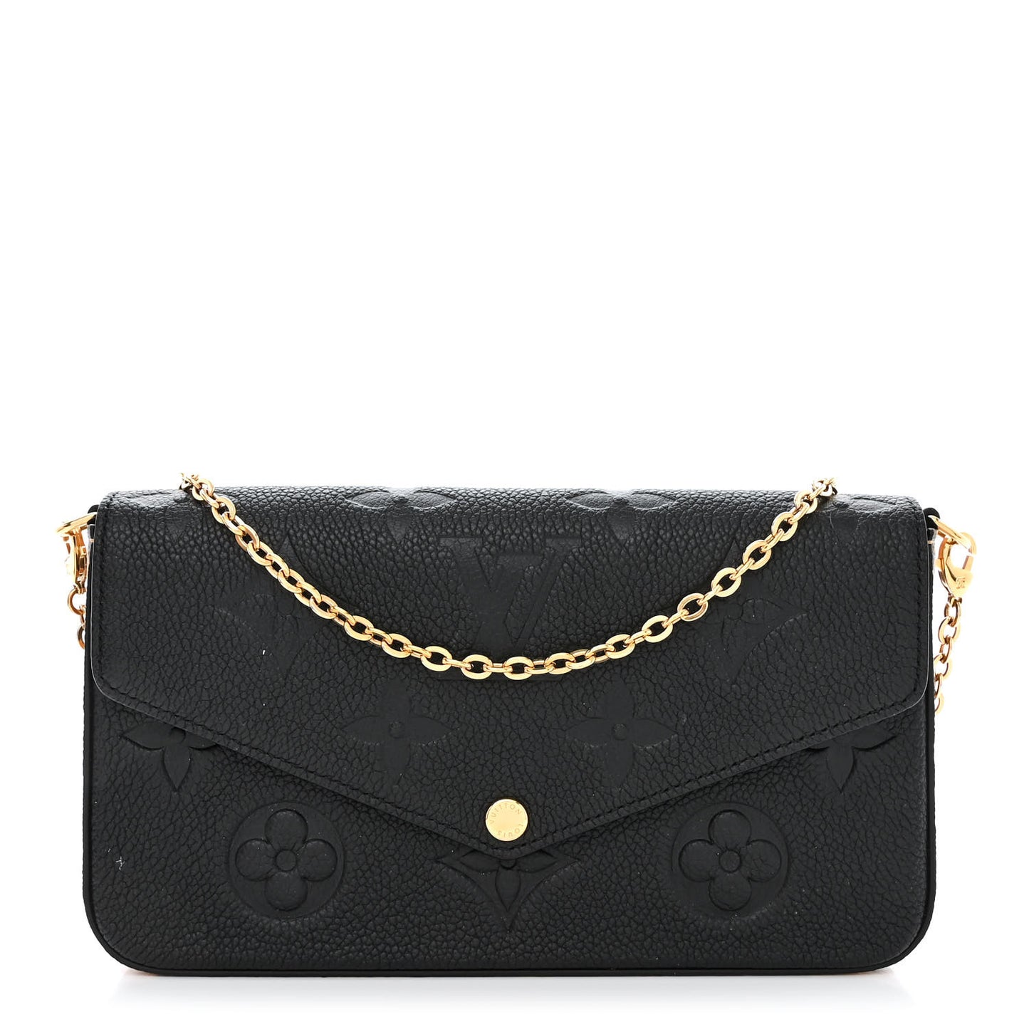 Monogram Animal Print Pochette Felicie Chain Wallet