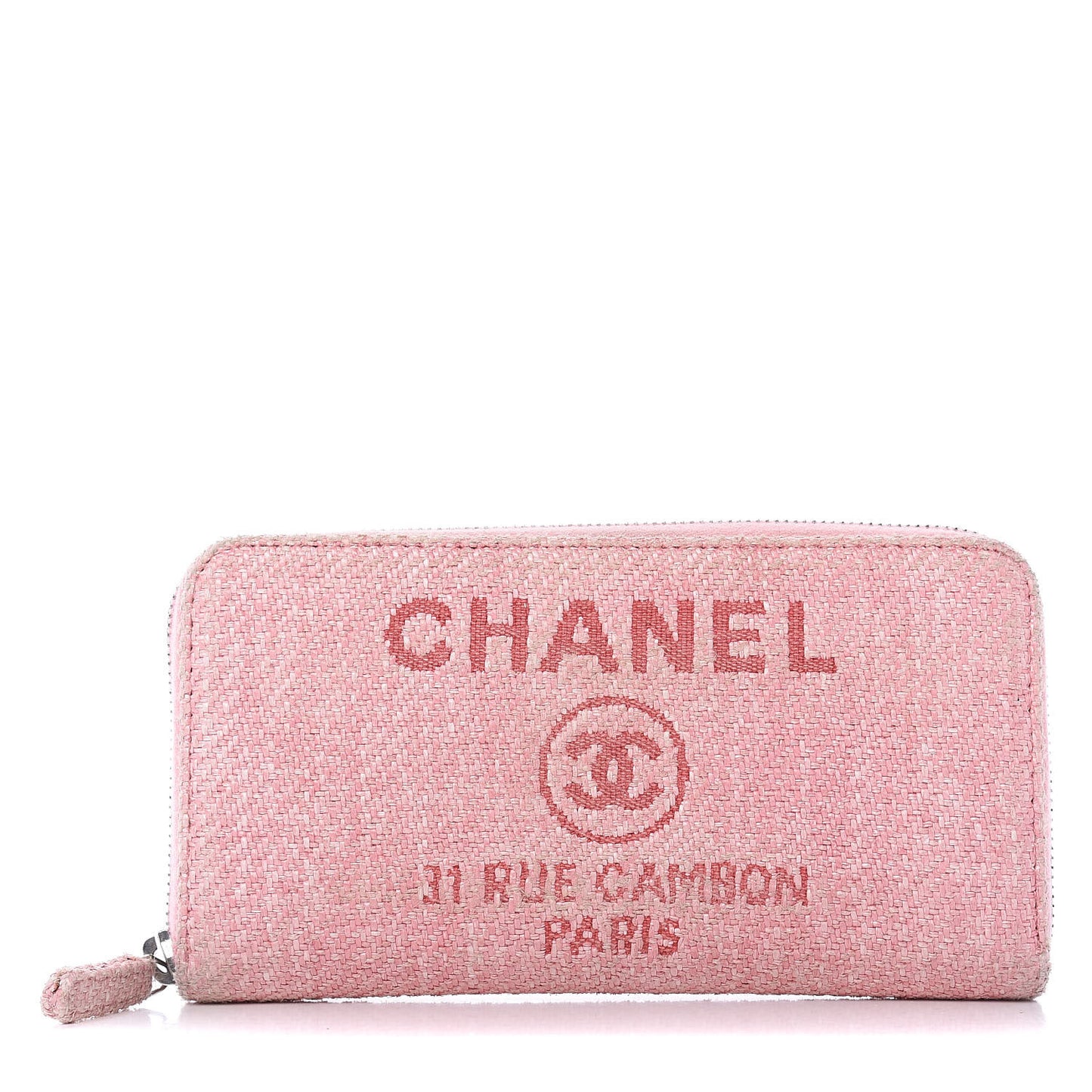 Canvas Deauville Large Zip Around Wallet Pink
