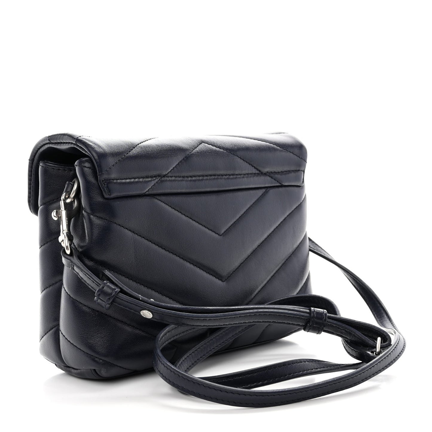 Calfskin Y Quilted Monogram Toy Loulou Chain Satchel Medium Blue
