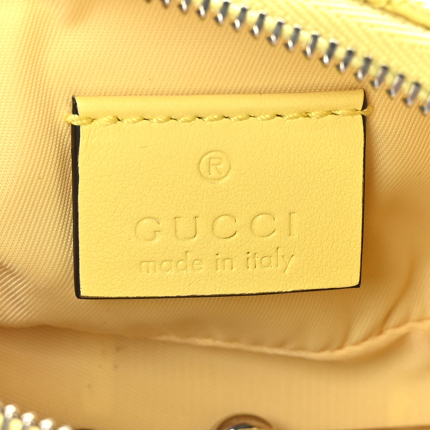 Calfskin Matelasse GG Marmont Key Pouch Banana