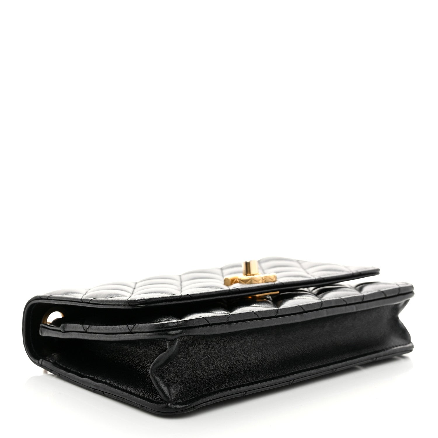 Chanel Lambskin Quilted Pillow Crush Wallet On Chain WOC Black 4 of 11