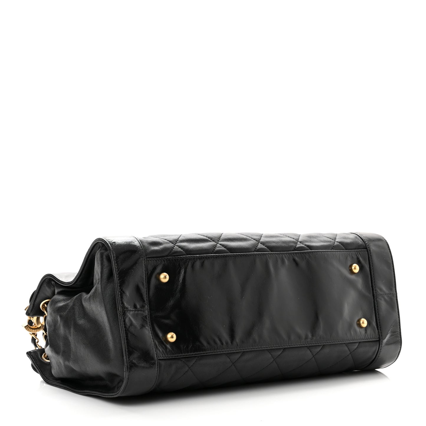 Calfskin Quilted Small In The Mix Shopping Tote Black