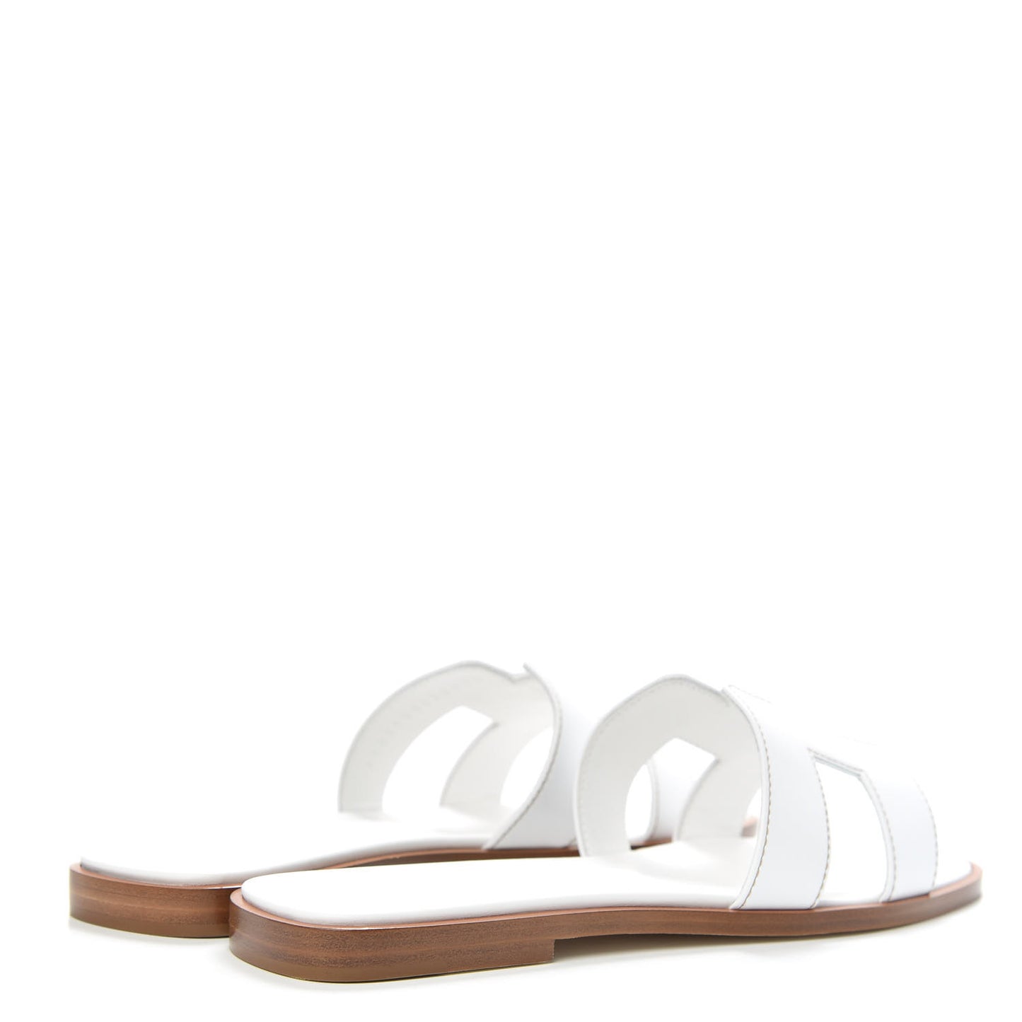 Box Calfskin Oran Sandals 37 White