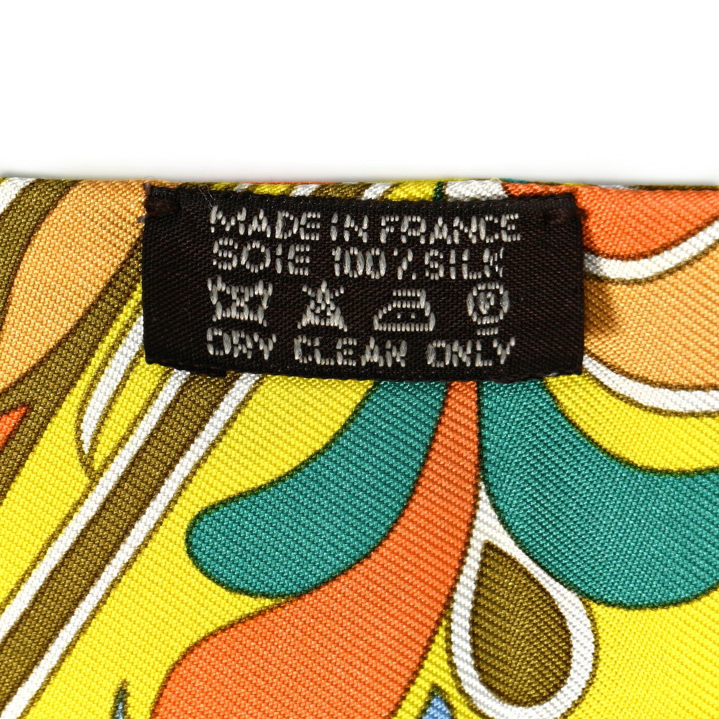 Silk Folklore Twilly Jaune Citron Kaki Saumon