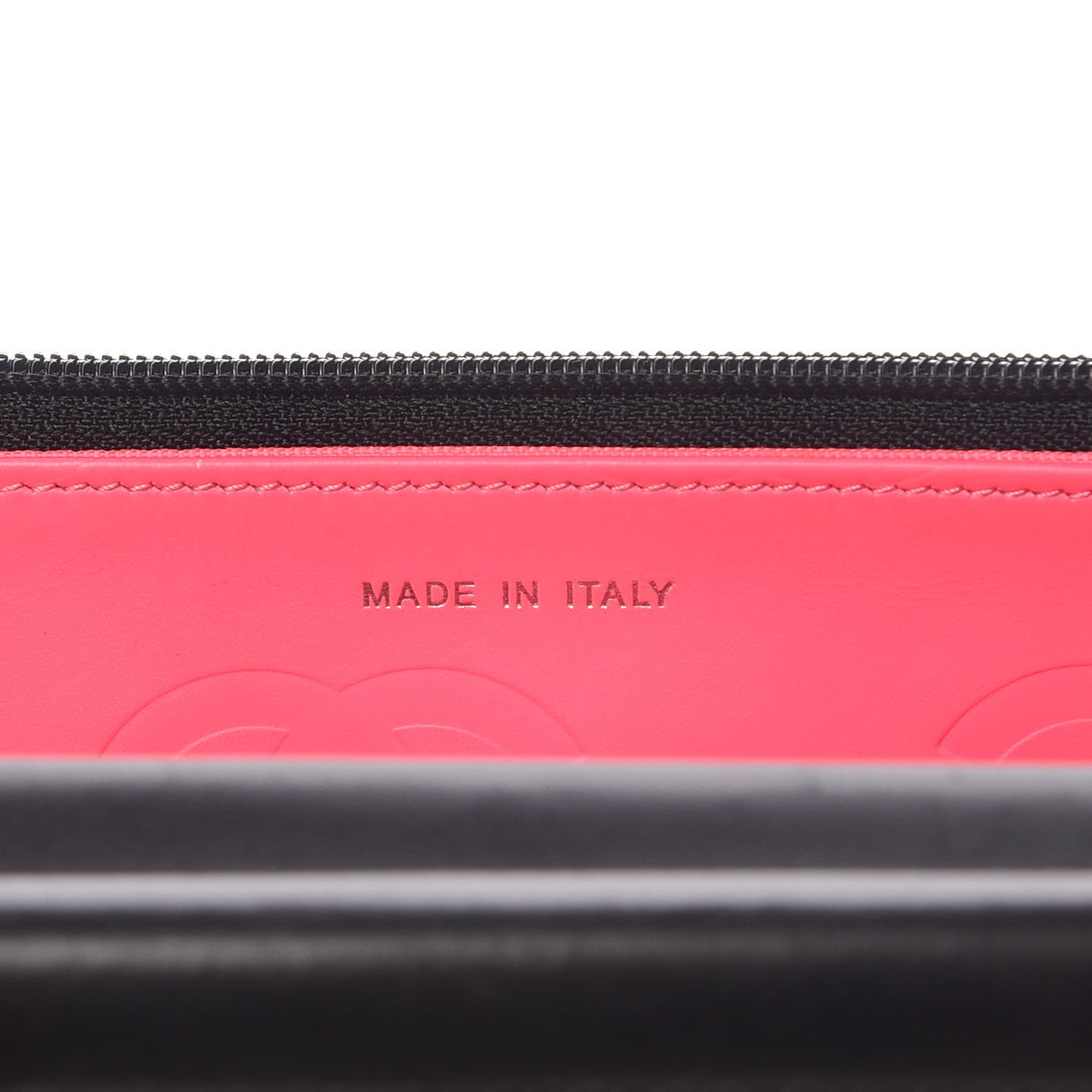 Calfskin Quilted Cambon Wallet On Chain WOC Black