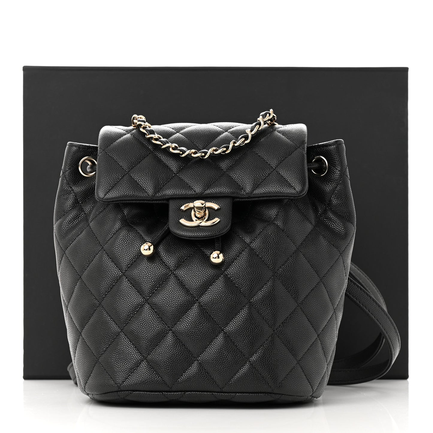 Caviar Quilted Mini Urban Spirit Backpack Black