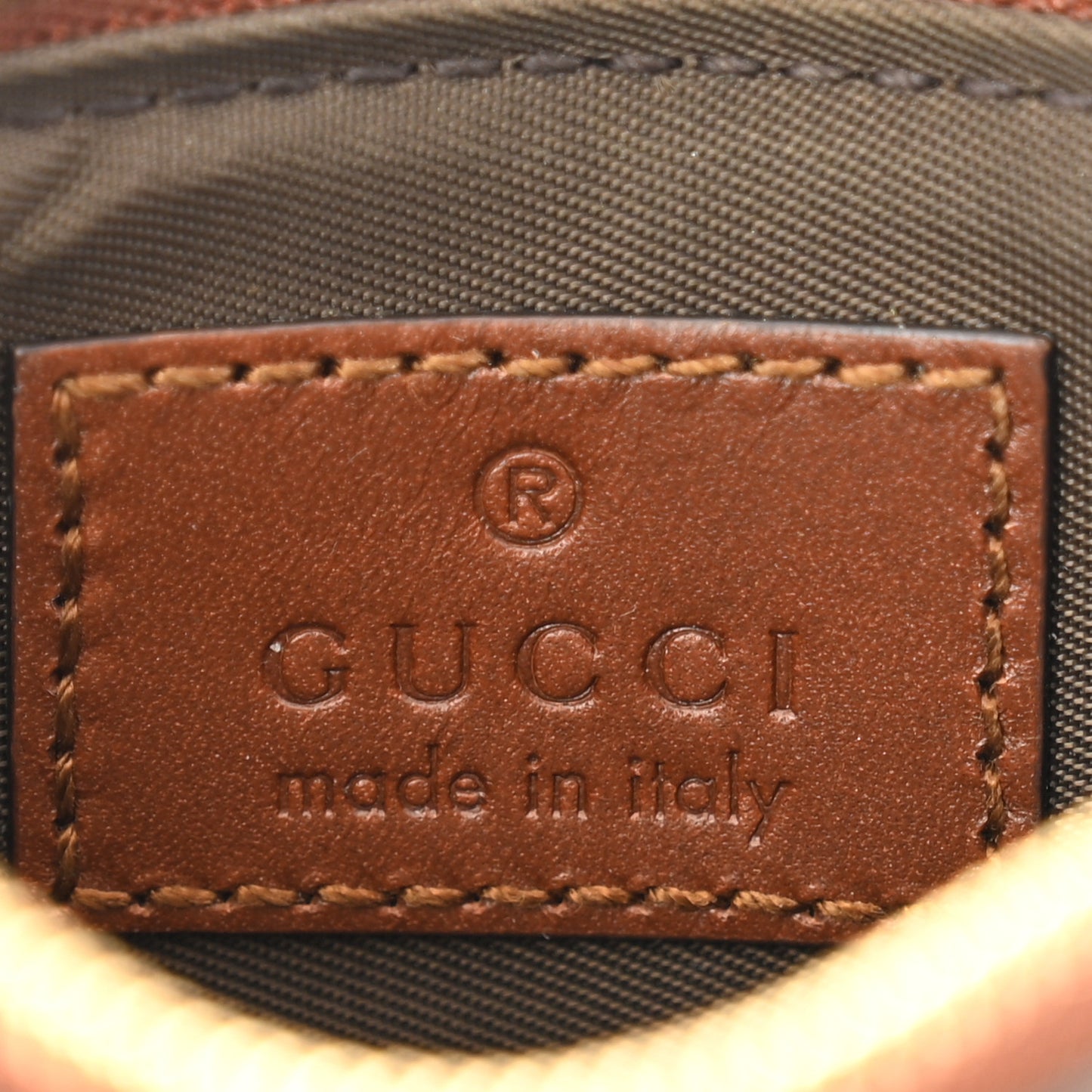 GG Supreme Monogram Key Case Brown