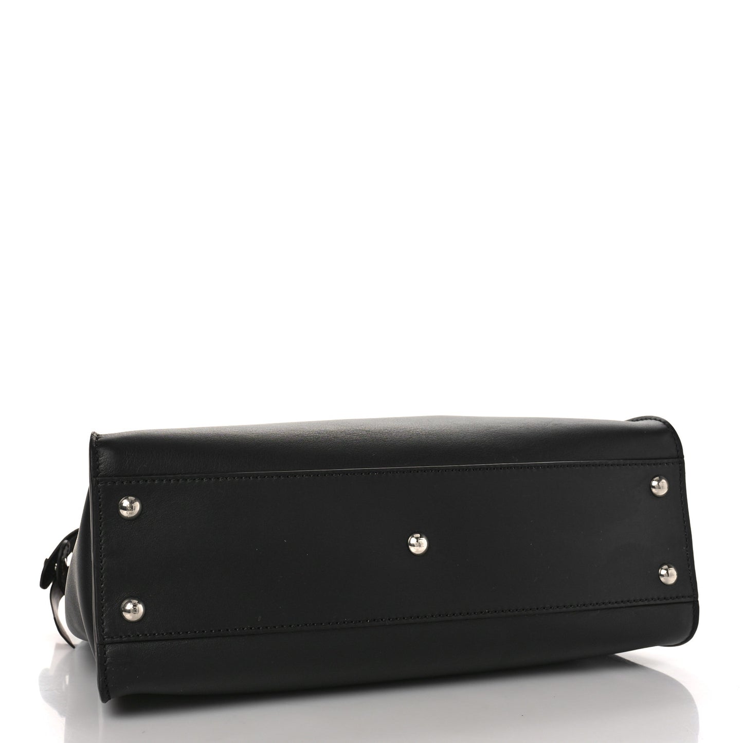 Vitello Seta Nappa Ribbon Medium Peekaboo Iconic Satchel Black Corteccia