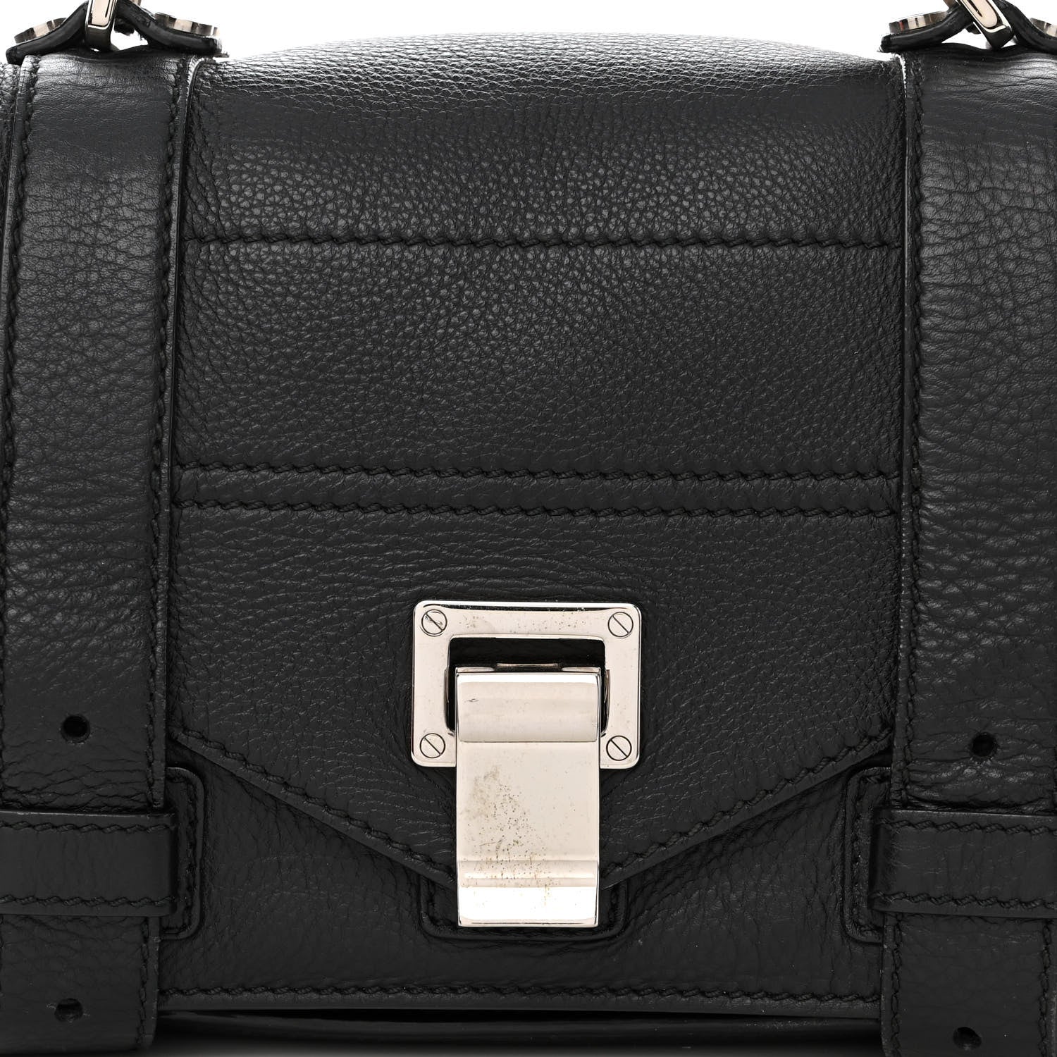 Proenza Schouler Grained Calfskin Tiny PS1 Satchel Black 8 of 11