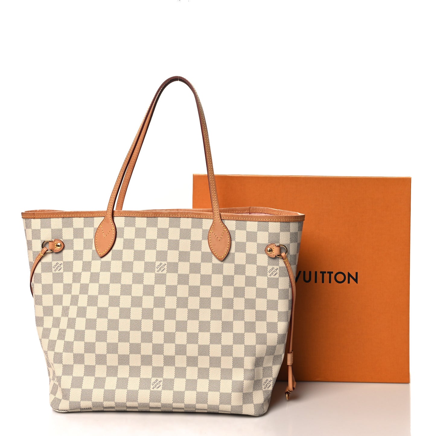 Damier Azur Neo Neverfull MM Rose Ballerine