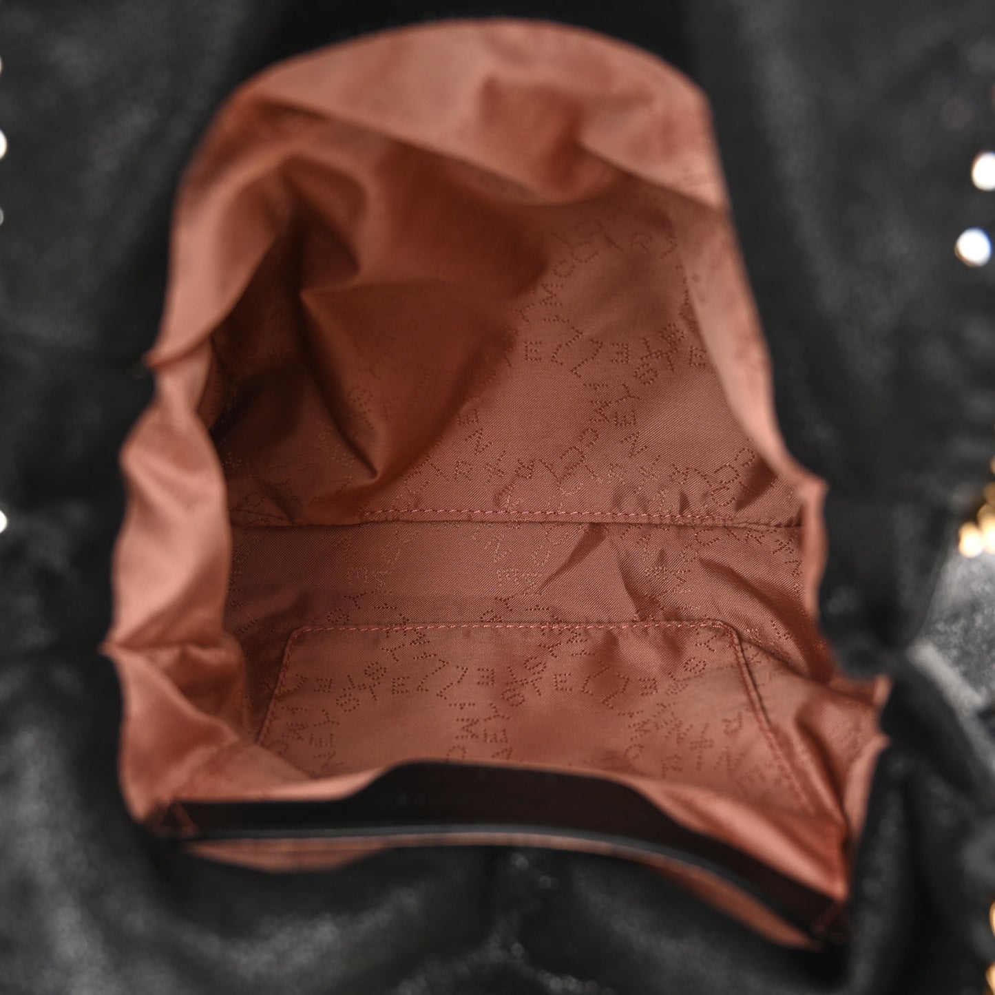 Shaggy Deer Mini Falabella Fold Over Tote Black