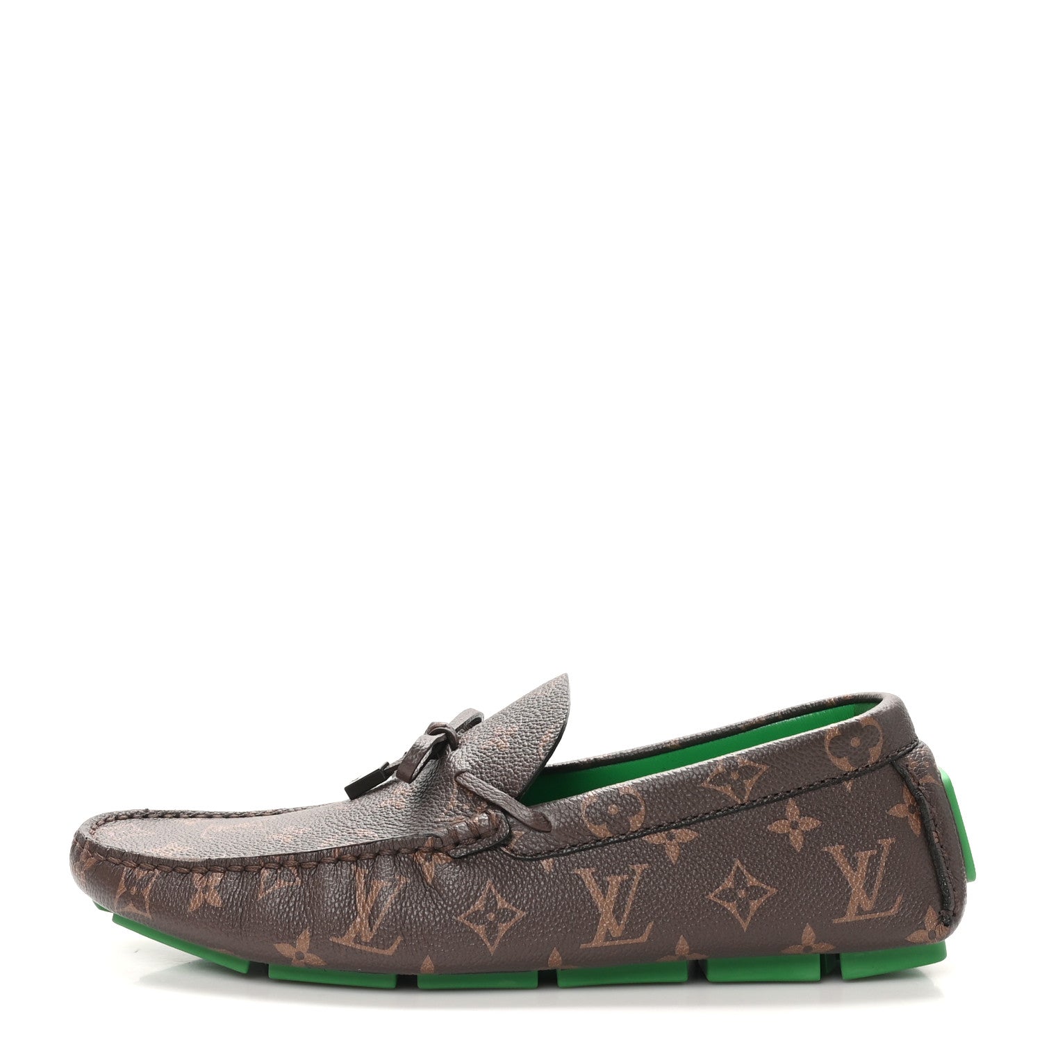 Louis Vuitton Monogram LV Driver Moccasin Loafers 8 Macassar