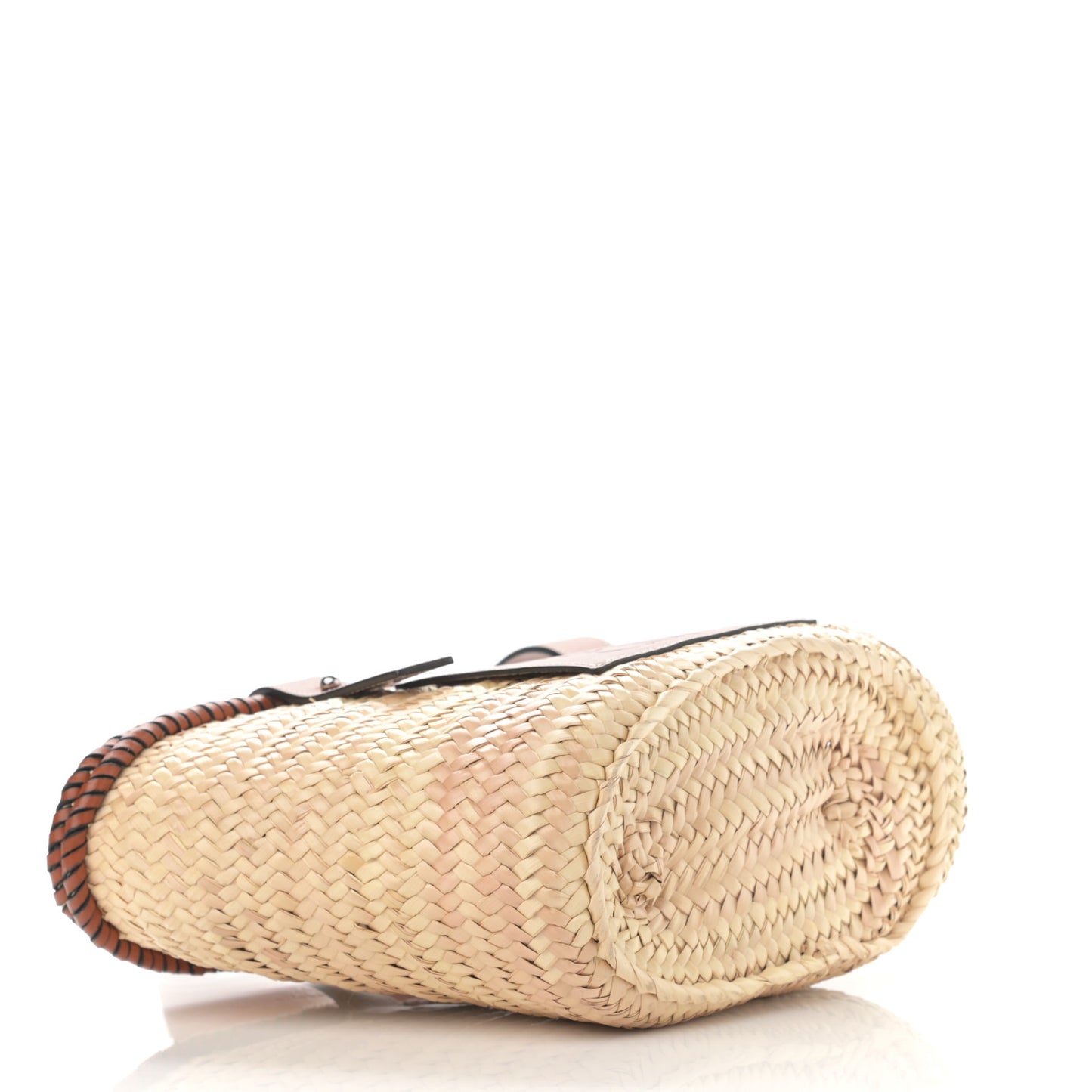 Raffia Small Basket Tote Bag Natural Tan