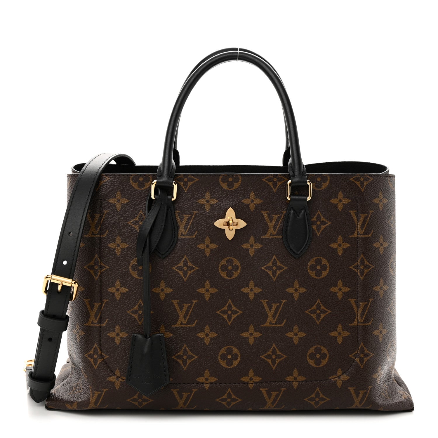 Louis Vuitton Monogram Flower Tote Black 1 of 11