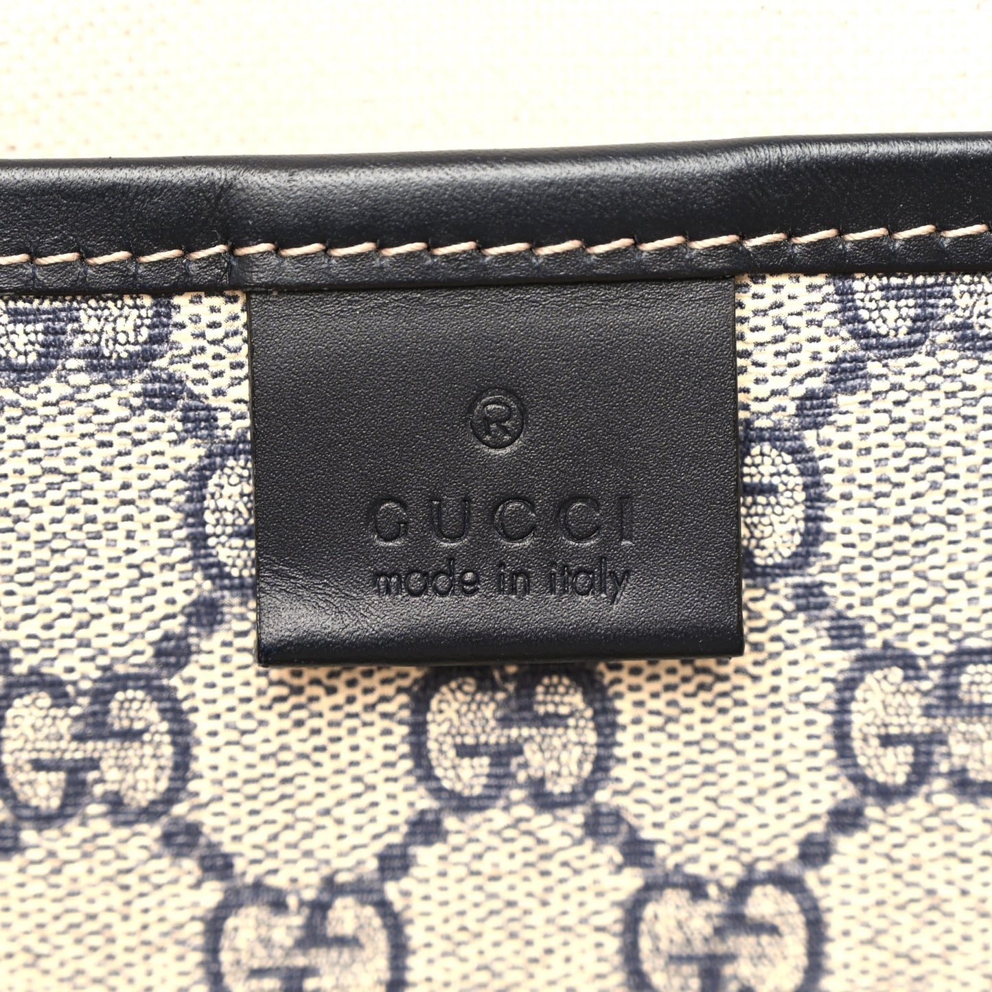 GG Plus Monogram Medium Signature Web Loop Tote Navy
