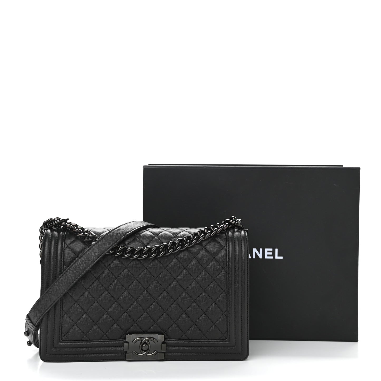 Caviar Quilted New Medium Boy Flap So Black