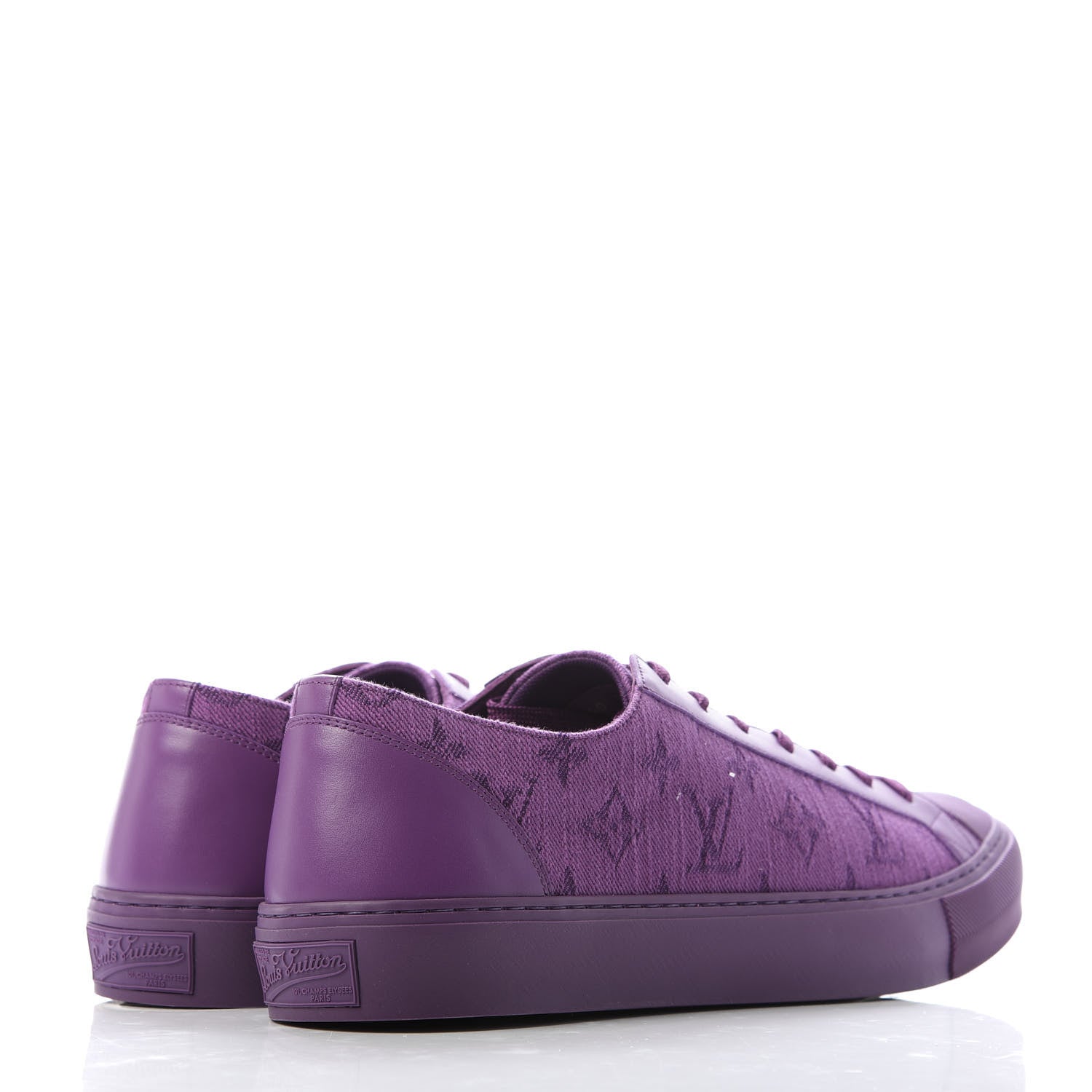 Louis Vuitton Canvas Monogram Mens Tattoo Sneakers 7.5 Violet 4 of 8