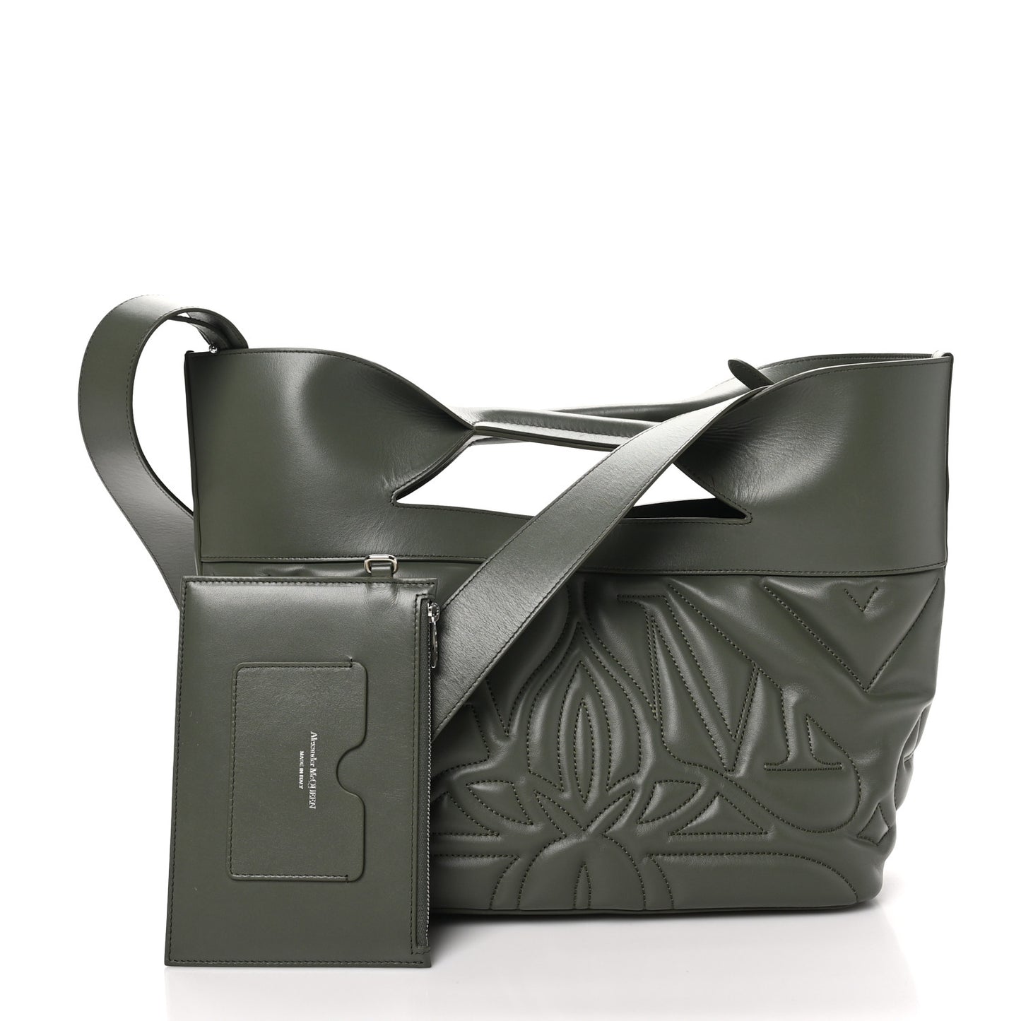 Calfskin Quilted Small The Bow Bag Green