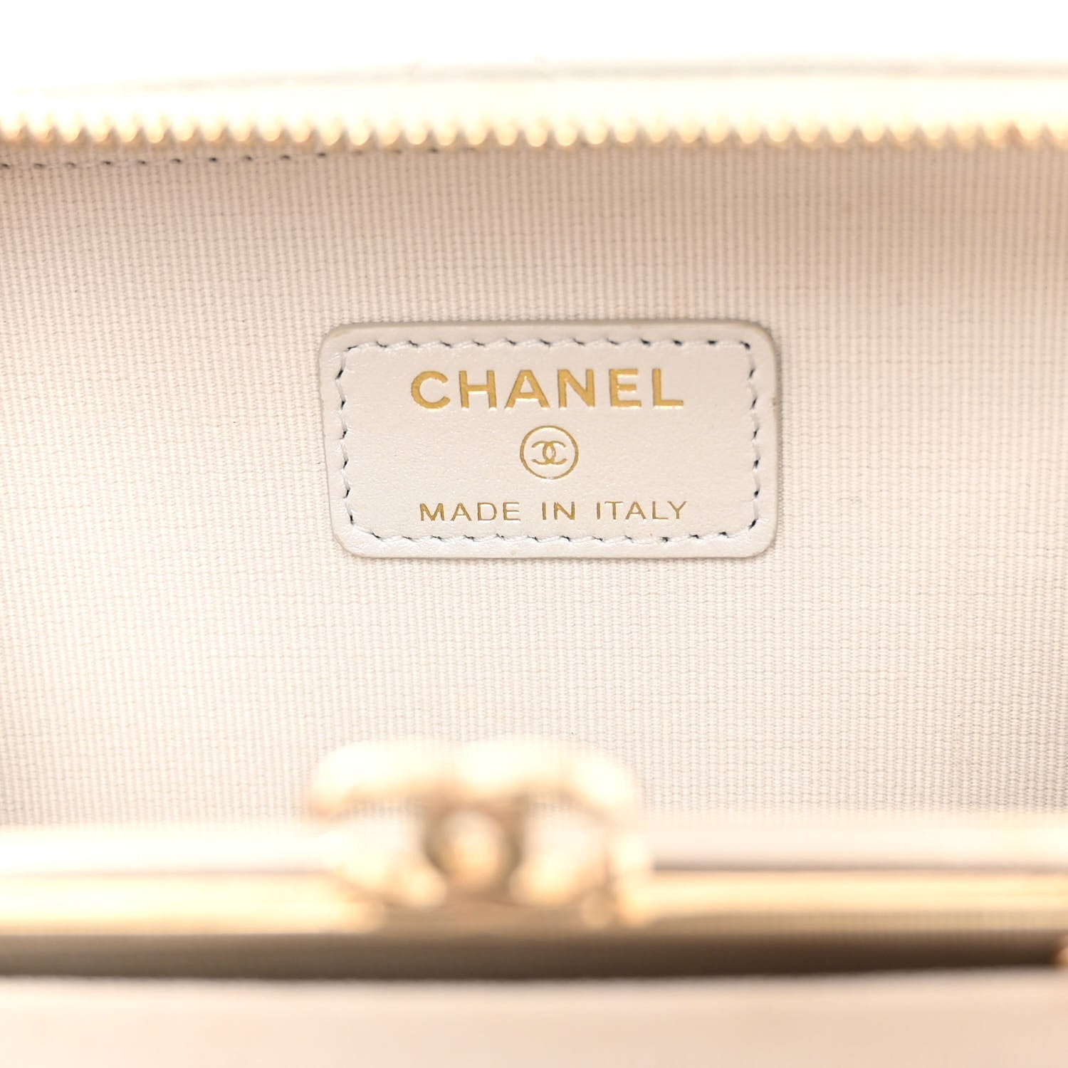 Chanel Metallic Lambskin Quilted Top Handle Vanity Case Silver 7 of 11