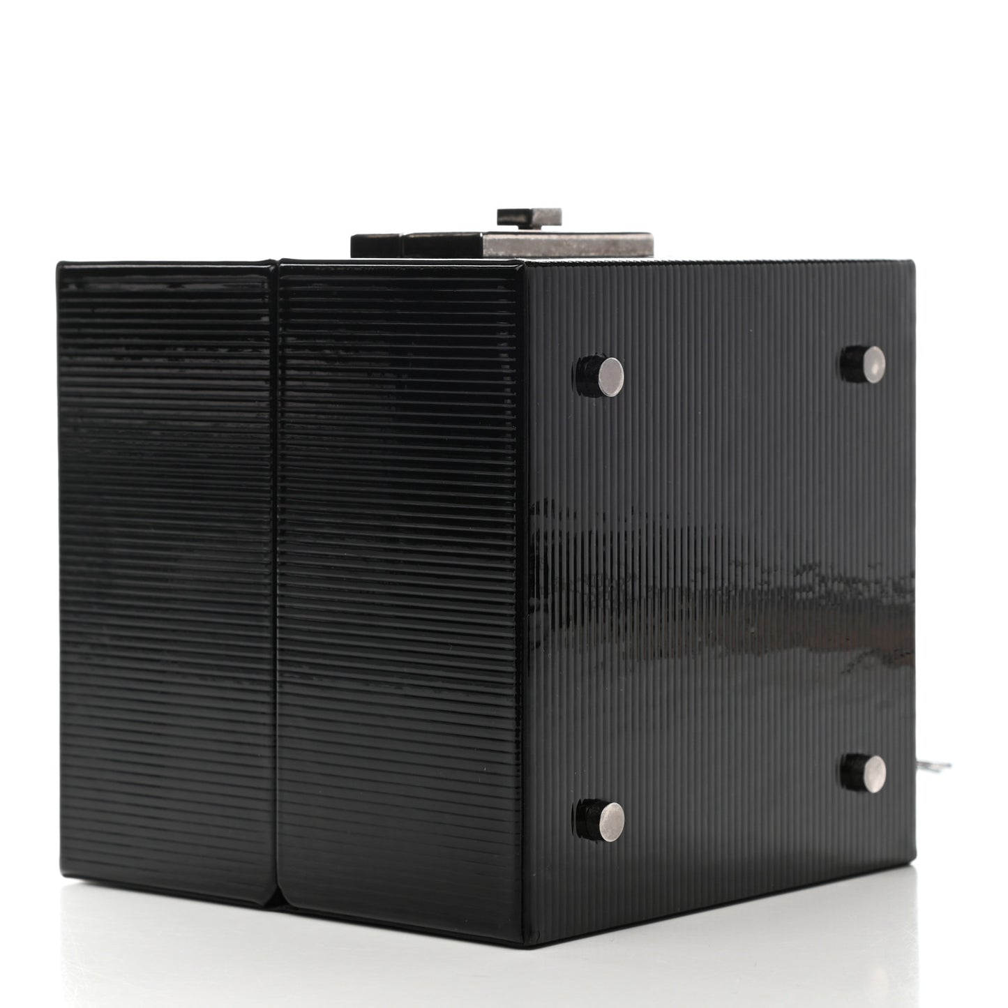 Patent Jerry Cube Box Clutch Black