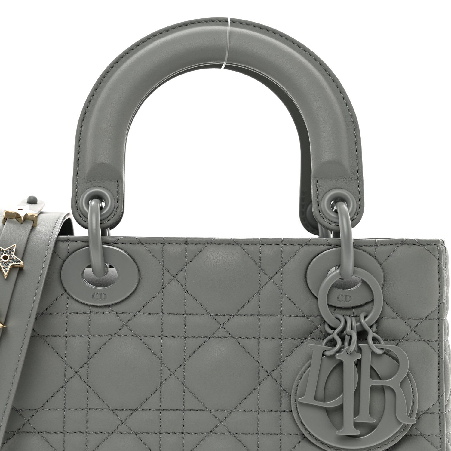 Christian Dior Ultra Matte Calfskin Cannage Small My ABCDior Lady Dior Gray 5 of 9
