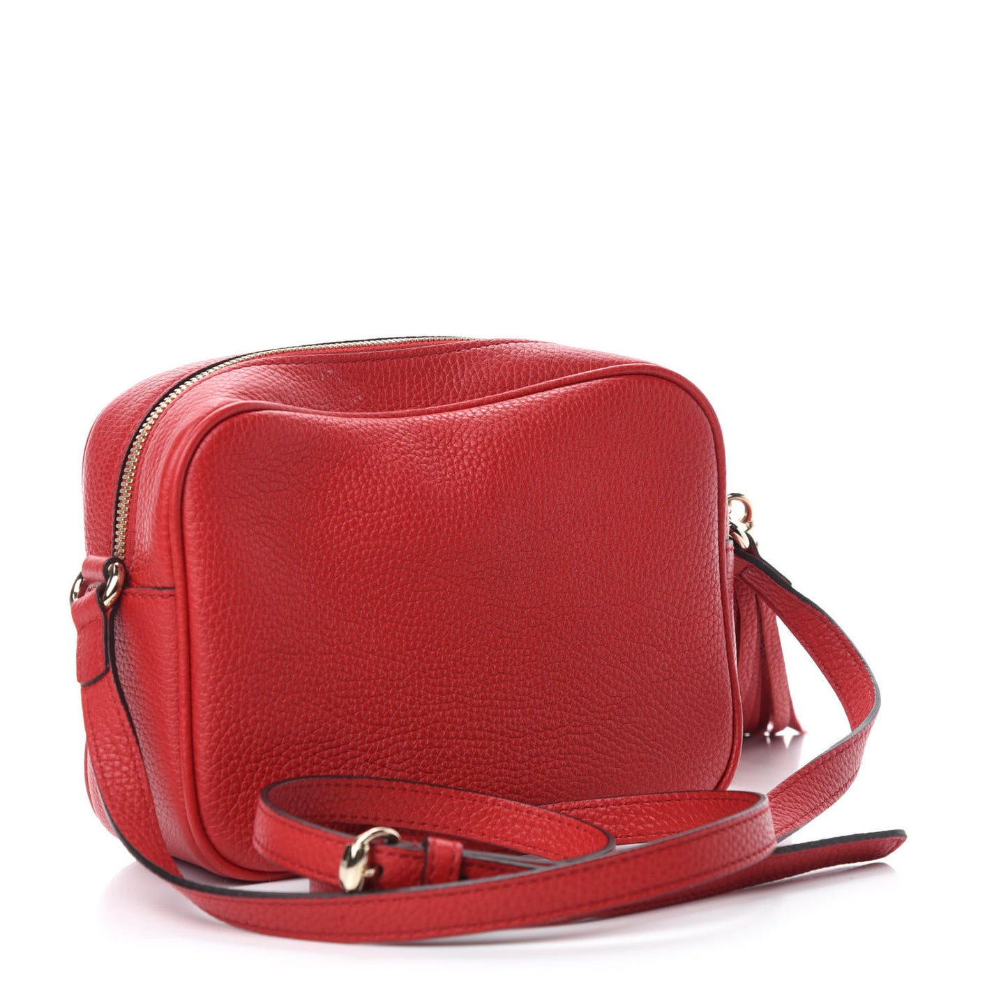 Pebbled Calfskin Small Soho Disco Bag Tabasco Red