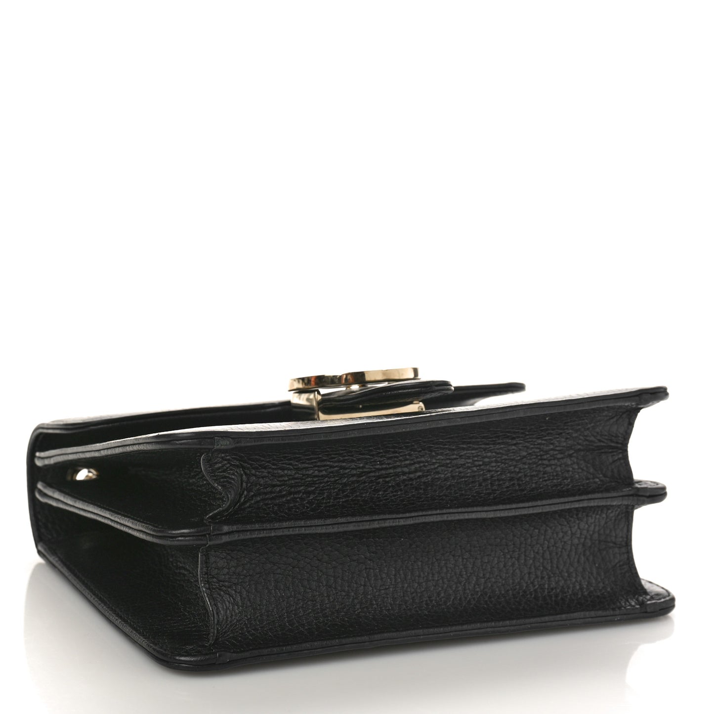 Dollar Calfskin Small Interlocking G Shoulder Bag Black