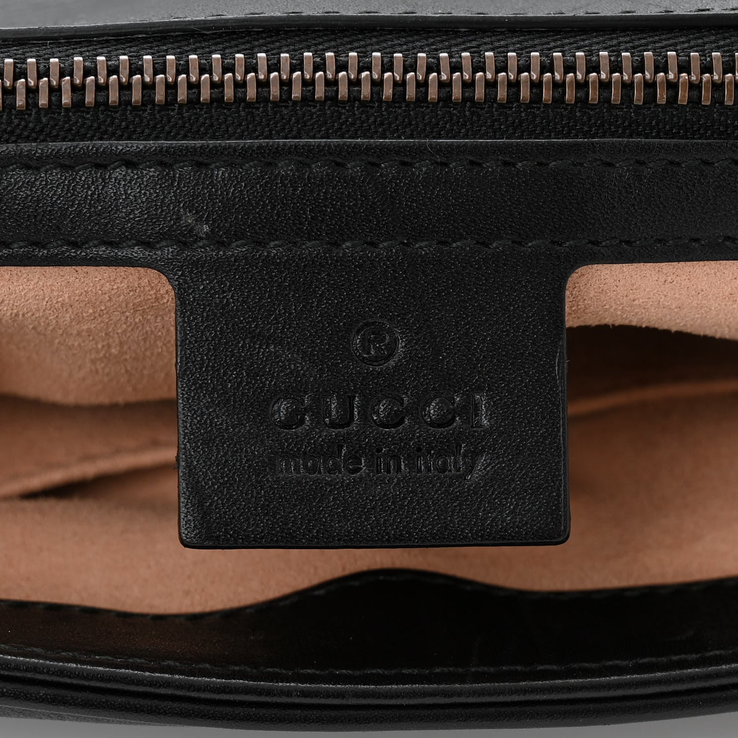 Gucci Calfskin Matelasse Medium GG Marmont Shoulder Bag Black 6 of 10